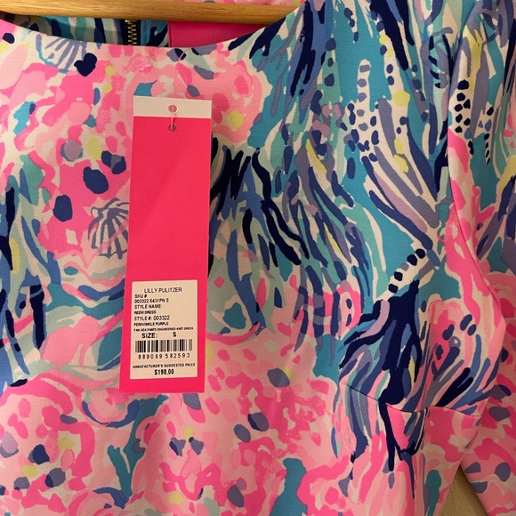 NWT Lilly Pulitzer Reem Dress Periwinkle Fan Sea - Picture 5 of 6